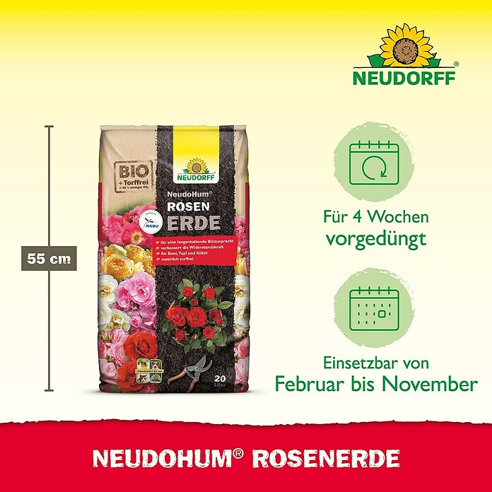 Neudorff NeudoHum Rosenerde (20 l, Torffrei) | BAUHAUS