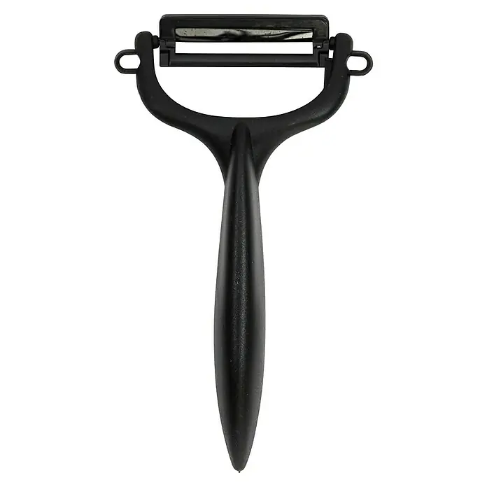 Pelador de verduras - Hoja de cerámica, Beige/Blanco/Negro/Gris/Burdeos, 1 pzs. - Pelador negro con mango ergonómico y cuchilla afilada para pelar frutas y verduras sin esfuerzo. Un utensilio de cocina que ahorra tiempo.