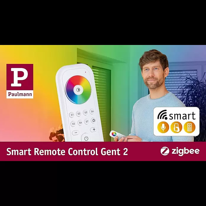 Paulmann Smart Home ZigBee Fernbedienung Smart Home Zigbee Gent 2 - Zigbee 3.0 Produkte, Weiß - Smart Remote Control Gent 2 -  Licht ganz einfach smart steuern