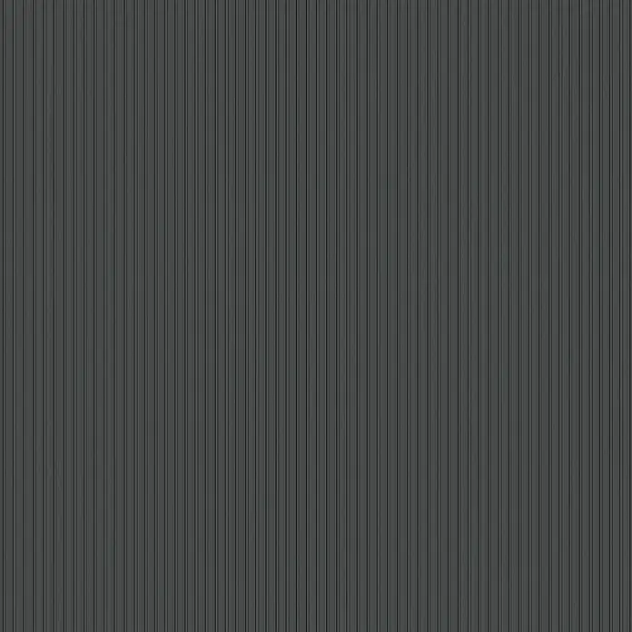 FN Neuhofer Wandpaneel Wally WA030 - Eiche schwarz, 2.670 x 118 x 12 mm - Eine dunkle, strukturierte Wandfläche mit vertikalen Linien, die ein gleichmäßiges und minimalistisches Design aufweisen.