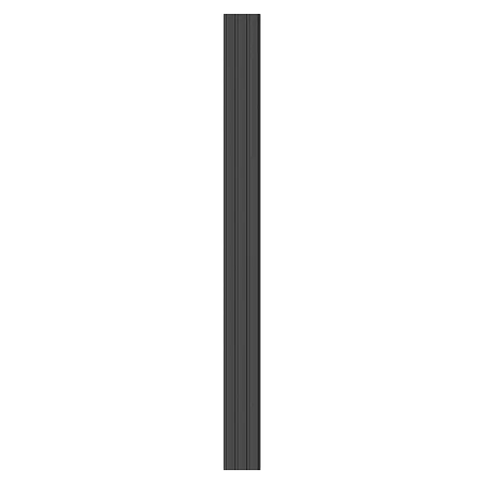 FN Neuhofer Wandpaneel Wally WA030 - Eiche schwarz, 2.670 x 118 x 12 mm - Dunkelgraue Platte mit vertikalen Rippen, geeignet für Wandverkleidungen.