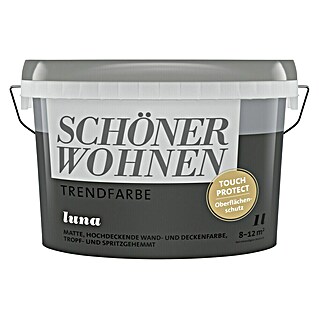 SCHÖNER WOHNEN-Farbe Wandfarbe Trendfarbe (Luna, Matt, 1 l, Konservierungsmittelfrei)