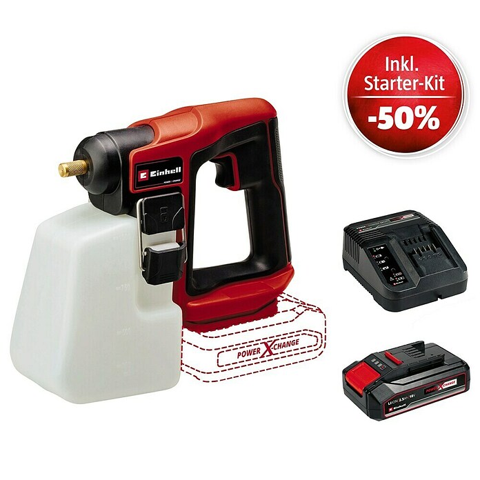 Einhell Power X-Change 18V Maschinenpaket (Akku-Drucksprühgerät GE-WS 18/10 LI + Starter-Kit (-50%)) | BAUHAUS