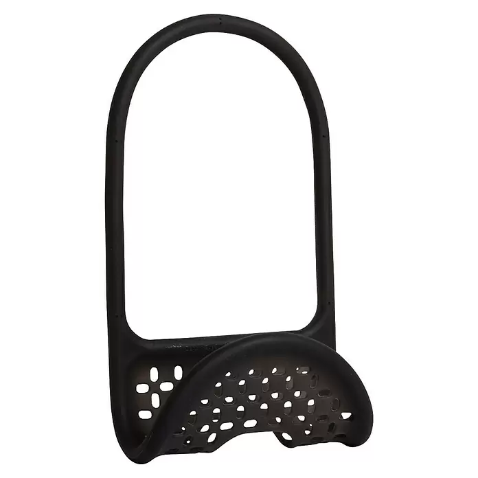 Umbra Spülbecken-Organizer Sling - 26 cm x 11 mm x 1 cm, Schwarz - Schwarzer U-förmiger Silikon-Spülbeckenhalter mit perforiertem Siebboden zur Drainage.