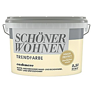 SCHÖNER WOHNEN-Farbe Wandfarbe Trendfarbe (Cashmere, 2,5 l, Matt, Konservierungsmittelfrei)
