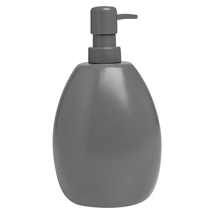 Umbra Seifenspender Joey - Kunststoff, Anthrazit, 590 ml - Grauer ovaler Pumpspender.
