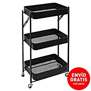Carro de cocina plegable Bristot Indus (L x An x Al: 29,6 x 45,3 x 77,5 cm, Negro)