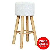 Taburete rizado Freya (Blanco) | BAUHAUS