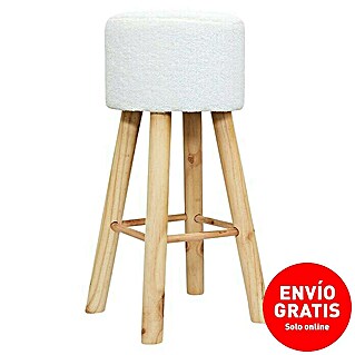 Taburete rizado Freya (Blanco)
