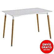 Mesa de comedor Mobilier Design (L x An x Al: 75 x 115 x 74 cm, Blanco/Haya) | BAUHAUS