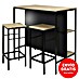 Home Deco Factory Mesa alta con taburetes Loka 