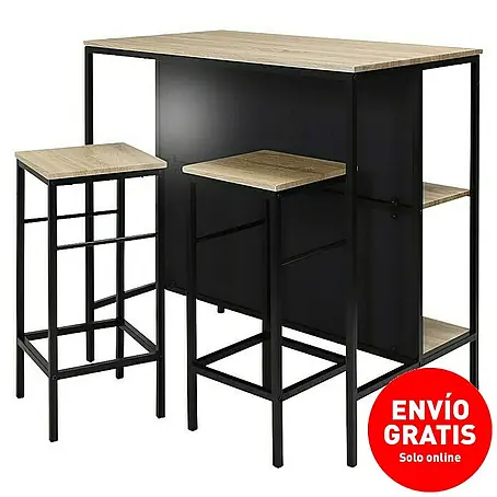 Home Deco Factory  Mesa alta con taburetes Loka