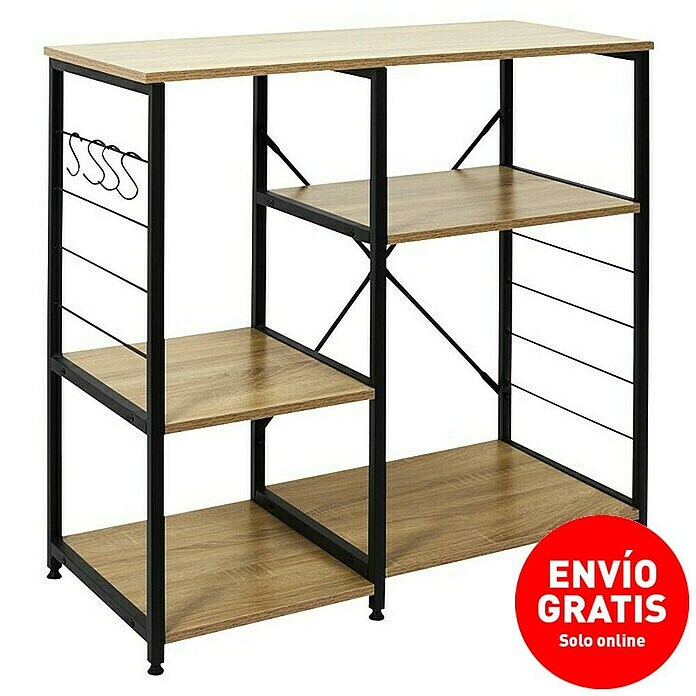 Mueble auxiliar Bristot Indus (Negro/Roble) | BAUHAUS