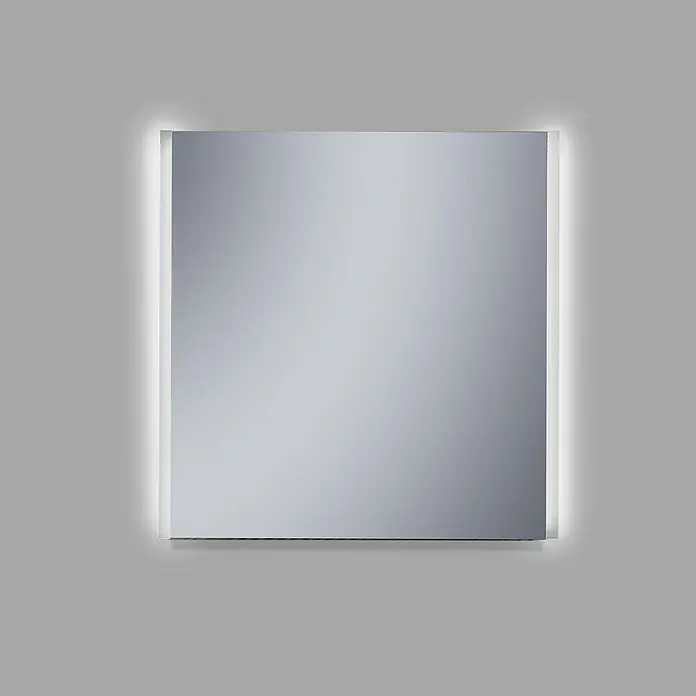 Camargue Lichtspiegel Aran80 x 70 cm, Leuchtmittel - Ein quadratischer Spiegel mit eingebauter Beleuchtung, ideal für moderne Badezimmer. Sorgt für optimale Ausleuchtung beim Schminken und Rasieren.
