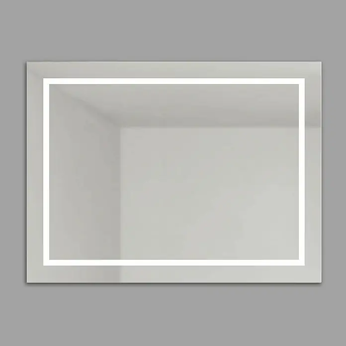Camargue Lichtspiegel Linnea - 120 x 70 cm, Leuchtmittel - Ein rechteckiger, beleuchteter Spiegel mit einem schlichten, modernen Design, ideal für Badezimmer oder Ankleidezimmer. Das LED-Licht sorgt für eine angenehme Atmosphäre.