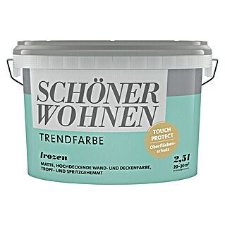 SCHÖNER WOHNEN-Farbe Wandfarbe Trendfarbe (Frozen, 2,5 l, Matt, Konservierungsmittelfrei)