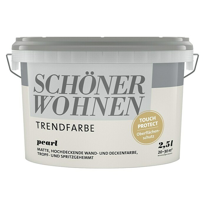 Schöner Wohnen Wandfarbe Trendfarbe (Pearl, 2,5 l, Matt)