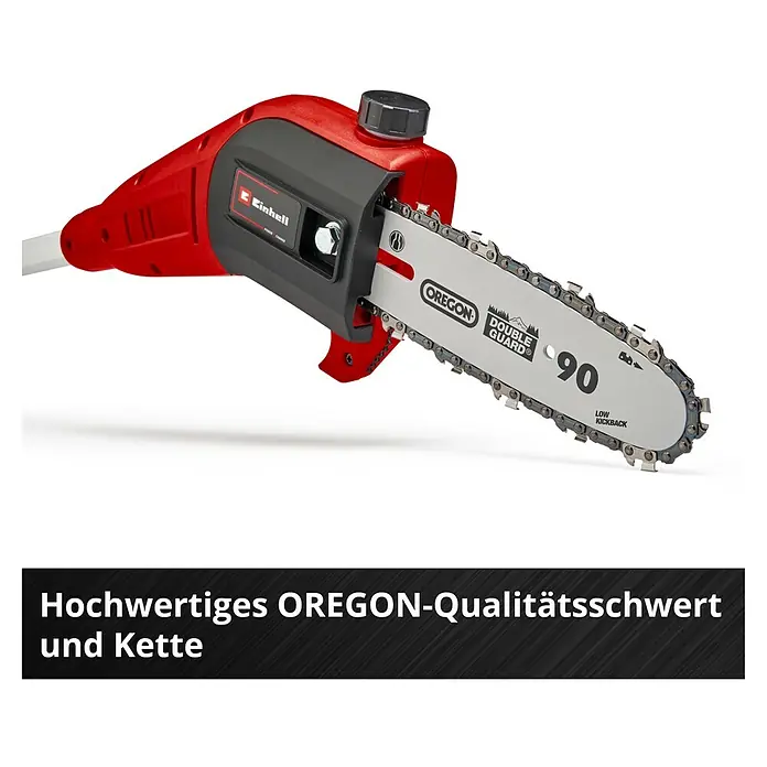Einhell Power X-Change 18V Akku-Hochentaster GC-LC 18/20LI T-SOLO - 18 V, Ohne Akku, Schwertlänge: 20 cm - Hochwertige Einhell Hochentaster mit OREGON-Qualitätsschwert und Kette für präzise und effiziente Schnitte in Ihrem Garten.
