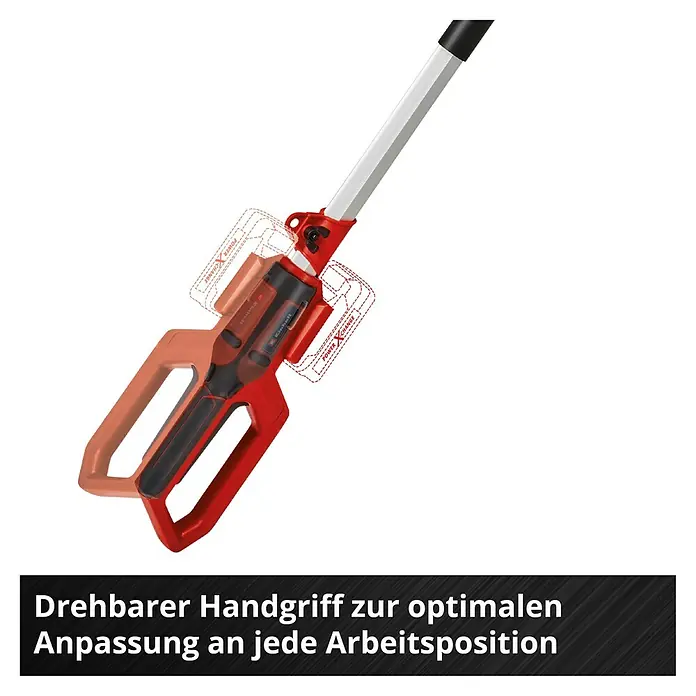 Einhell Power X-Change 18V Teleskop-Heckenschere GC-HH 18/45 LI T-SO - 18 V, Li-Ionen, Ohne Akku, Schnittlänge: 41 cm - Drehbarer Handgriff für optimale Anpassung an jede Arbeitsposition.