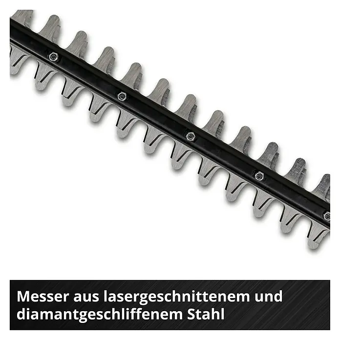 Einhell Power X-Change 18V Teleskop-Heckenschere GC-HH 18/45 LI T-SO - 18 V, Li-Ionen, Ohne Akku, Schnittlänge: 41 cm - Messer aus lasergeschnittenem und diamantgeschliffenem Stahl. Hochwertige Klingen für präzise Schnitte und lange Lebensdauer.