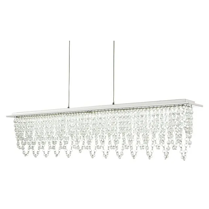 Globo Pendelleuchte Scala - 24 W, Lichtfarbe: Warmweiß, L x B x H: 900 x 110 x 1.500 mm - Elegante Kristall-Hängeleuchte mit linearem Design. Die Leuchte besticht durch ihre glitzernden Kristalle und das moderne Erscheinungsbild.