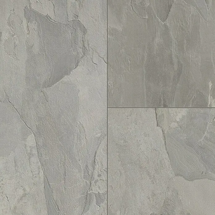 LOGOCLIC Ceramico Laminat - Lucienda, Fliese, 638 x 330 x 8 mm - Großformatige graue Keramikfliesen mit strukturierter Oberfläche. Perfekt für moderne Wohnräume und gewerbliche Anwendungen.