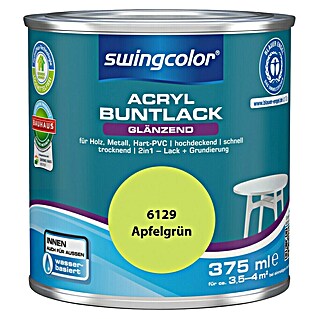 swingcolor Buntlack Acryl (Apfelgrün, 375 ml, Glänzend, Wasserbasiert)