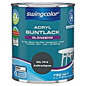 swingcolor Buntlack Acryl (Anthrazitgrau, 750 ml, Glänzend)