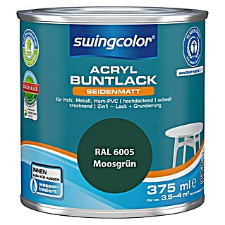 swingcolor Buntlack Acryl (Moosgrün, Seidenmatt, 375 ml)