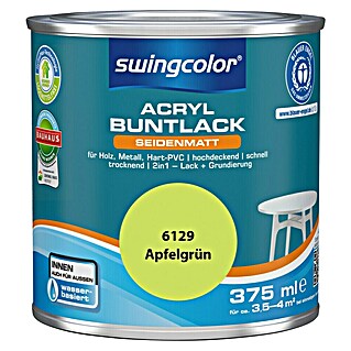 swingcolor Buntlack Acryl (Apfelgrün, 375 ml, Seidenmatt)