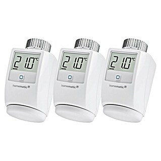 Homematic IP Heizkörper-Thermostat HmIP-eTRV-2 (Ventilanschluss: M30 x 1,5 mm, Batteriebetrieben, 97 x 58 x 71 mm, Weiß, 3 Stk.)
