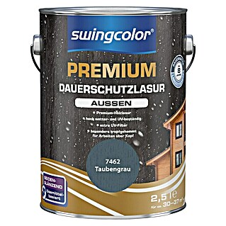 swingcolor Premium Dauerschutzlasur (Taubengrau, 2,5 l, Seidenglänzend, Lösemittelbasiert)