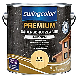 swingcolor Premium Dauerschutzlasur (Farblos, 4 l, Seidenglänzend, Lösemittelbasiert)