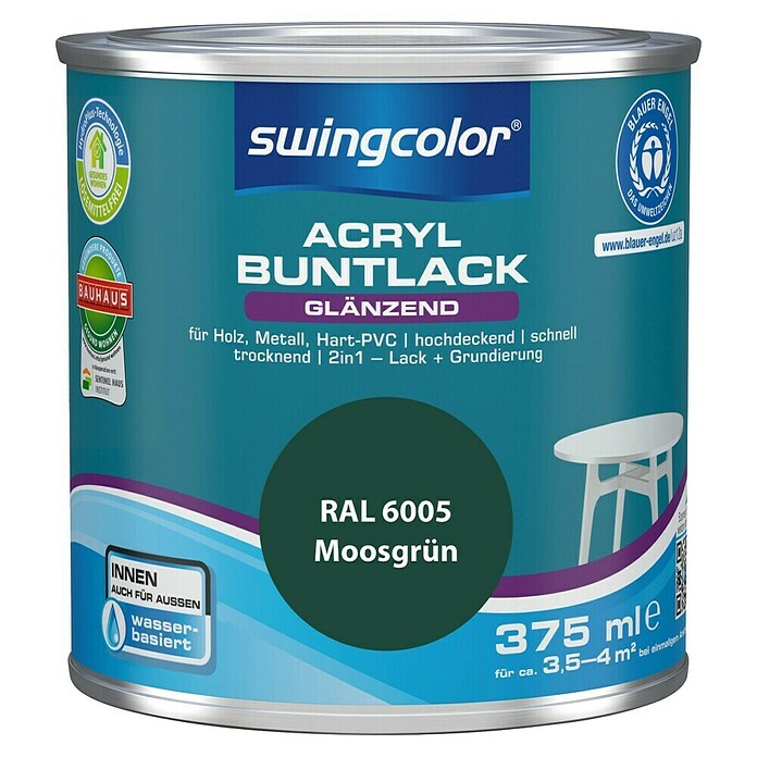 swingcolor Buntlack (Moosgrün, 375 ml, Glänzend)