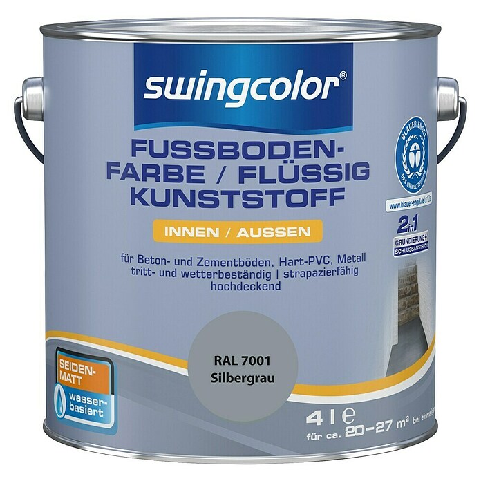 swingcolor Pittura per pavimento/plastica liquida 2in1 RAL 7001