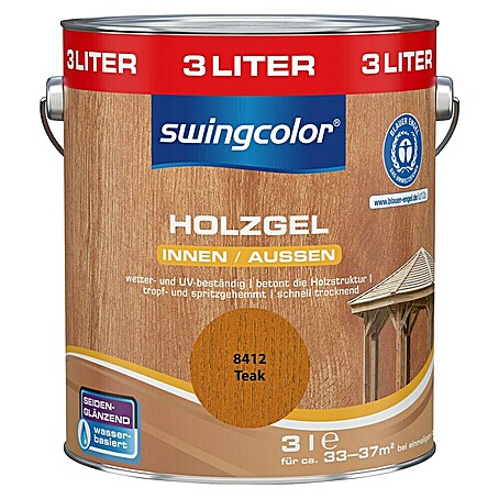 swingcolor Holzgel (Teak, Seidenglänzend, 3 l)