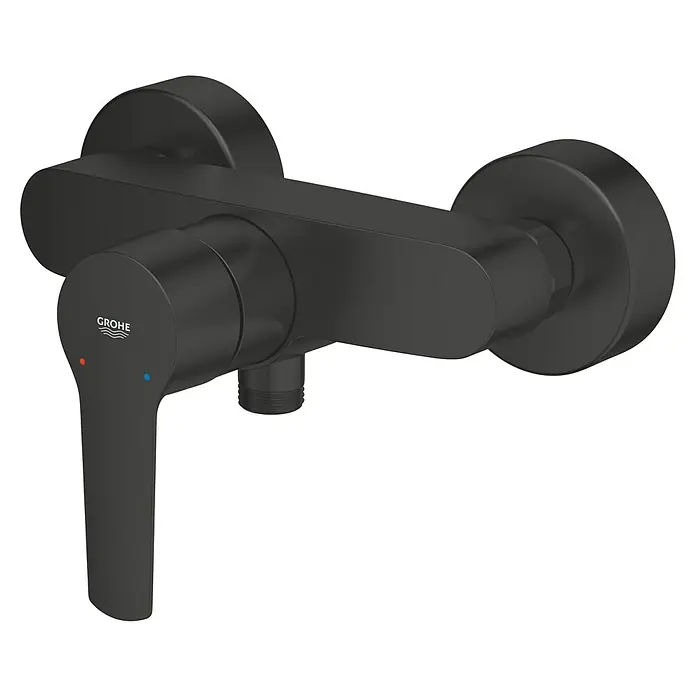 Grohe Start Grifo monomando de ducha - Negro, Mate, Metal - Mezclador monomando Grohe negro mate para montaje en pared. Este elegante grifo de baño cuenta con un diseño moderno y alta calidad.