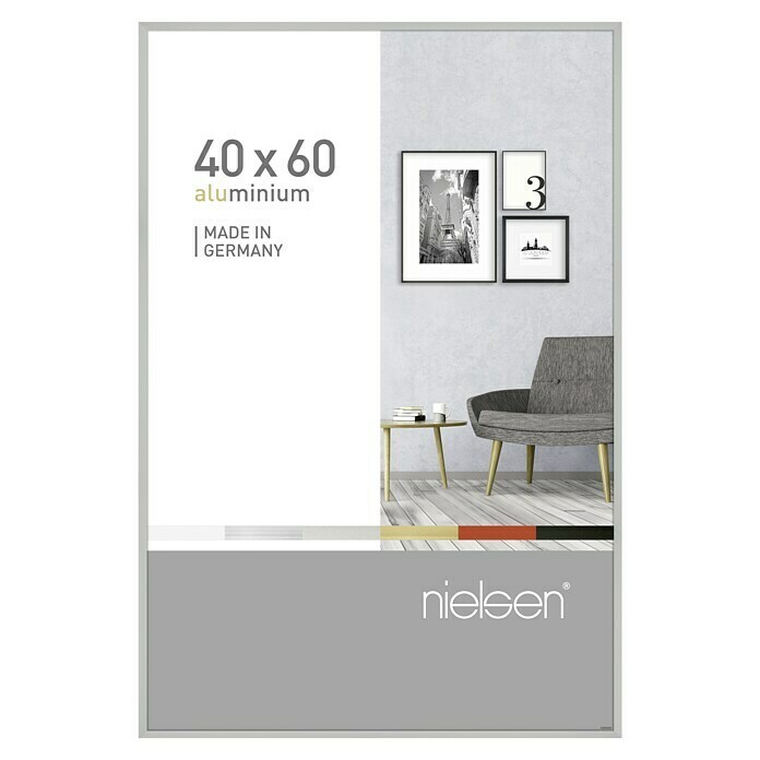 Nielsen Bilderrahmen Pixel (Mattsilber, 60 x 40 cm, Aluminium)