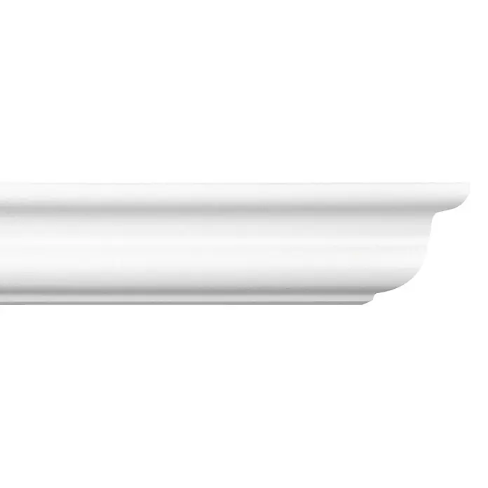 Zierprofil Modern I 60 - 200 x 6 x 2,5 cm, Extrudiertes Polystyrol (XPS) - Elegante weiße Zierleiste, ideal für stilvolle Wand- und Deckenabschlüsse. Verleiht jedem Raum ein edles und klassisches Ambiente.