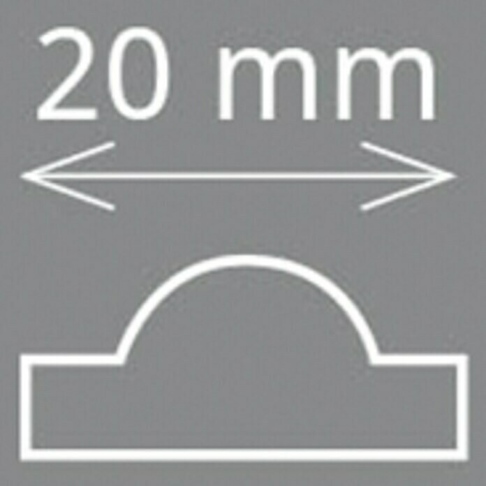 Zierprofil (200 x 2 x 1 cm, Extrudiertes Polystyrol (XPS))