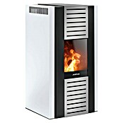 Justus Pelletofen Sirkos Aqua 2.0 (2,5 kW - 9,4 kW, Raumheizvermögen: 200 m³, Material Verkleidung: Stahl, Seidenweiß) | BAUHAUS