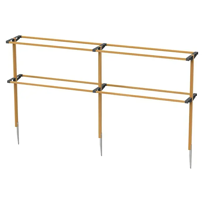 Gusta Garden Rankhilfe Berry Buddy Erweiterung - 34,5 x 138,5 cm, Holz, Gelb - Ein zweistöckiges Rankgerüst aus Holz und Metall. Ideal für Kletterpflanzen im Garten oder auf der Terrasse, bietet es stabilen Halt und Struktur.