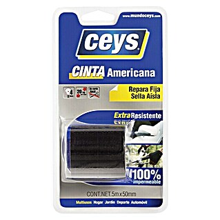 Ceys Film adhesivo americana (Negro, 5 m x 50 mm)
