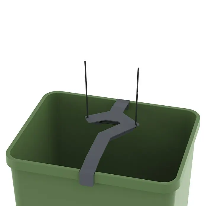 Gusta Garden Pflanzkasten Curt Cucumber - Außenmaß (L x B x H): 34,7 x 28,1 x 13,8 cm, Kunststoff, Dunkelgrün, Rankhilfe - Grüne Komposttonne mit grauem Insektenschutz. Das Produkt ist ideal zur Insektenabwehr und zur Kompostierung von Bioabfällen.