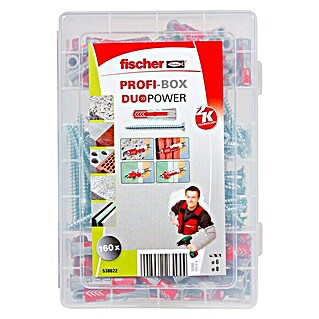 Fischer Duopower Surtido de tacos y tornillos Profi-Box (160 pzs.)