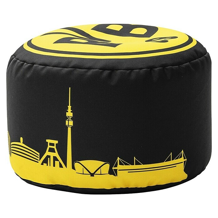 Sitting Point Sitzhocker VIP Dotcom (Ø x H: 50 x 30 cm, Borussia Dortmund, 100 % Polyester) | BAUHAUS