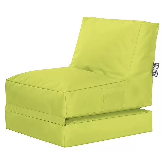 Sitting Point Sitzsack Twist Scuba90 x 70 x 80 cm, Grün, 100 % Polyester/100 % Polyvinylchlorid