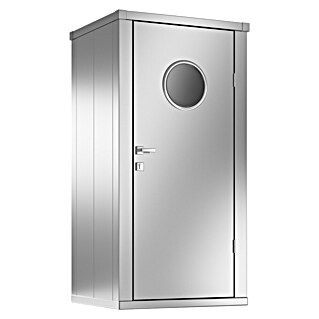 Guardi Geräteschrank S (97 x 84 x 213 cm, Stahl, Silber metallic)