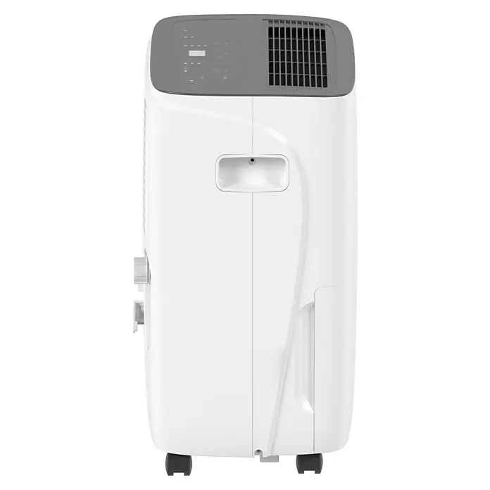 Voltomat Luftentfeuchter - Entfeuchtungsleistung: 40 l/Tag, Weiß/Grau, 680 W, Raumvolumen: 200 m³ - Weißer tragbarer Luftentfeuchter mit grauem Bedienfeld und Rollen für einfache Bewegung, ideal für feuchte Räume.