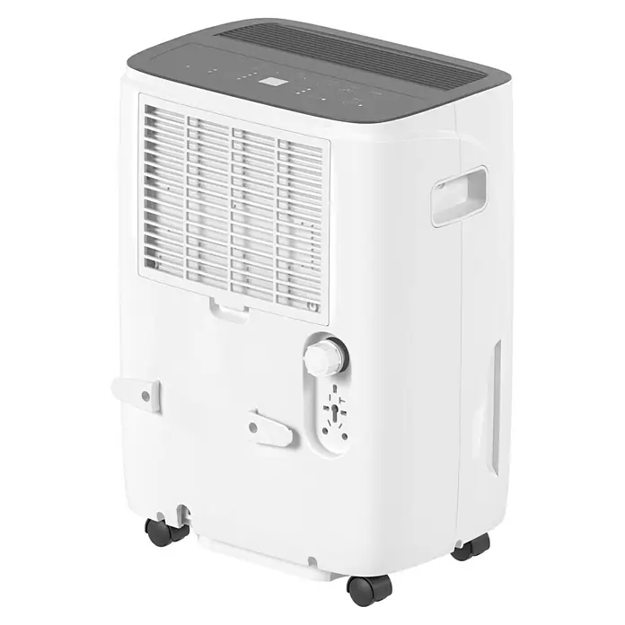 Voltomat Luftentfeuchter - Entfeuchtungsleistung: 40 l/Tag, Weiß/Grau, 680 W, Raumvolumen: 200 m³ - Luftentfeuchter mit Rollen für einfache Mobilität, ideal zur Reduzierung von Feuchtigkeit und Schimmelbildung in Innenräumen.
